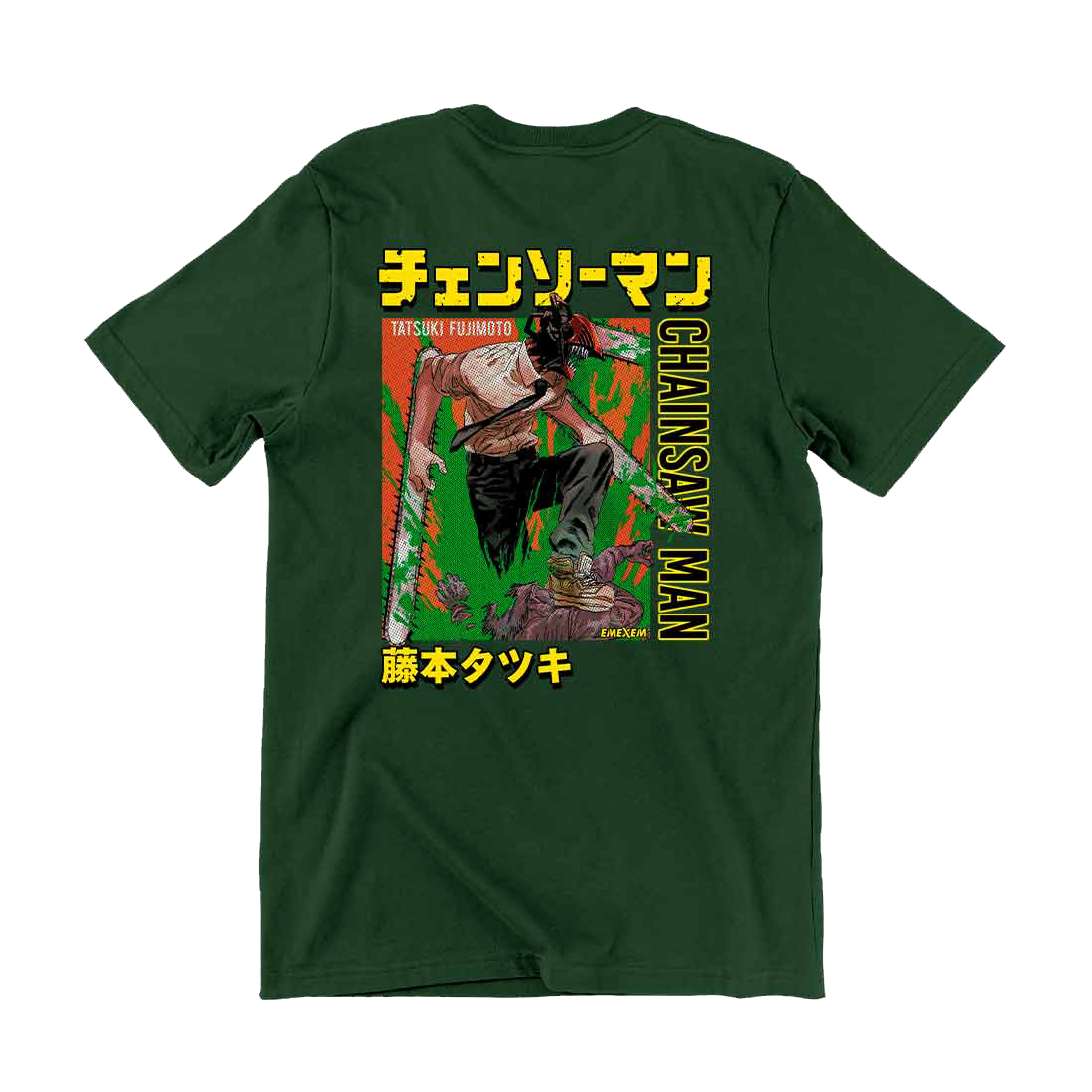 Remera Chainsaw Man - Frente y Espalda